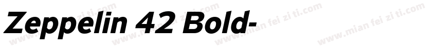 Zeppelin 42 Bold字体转换